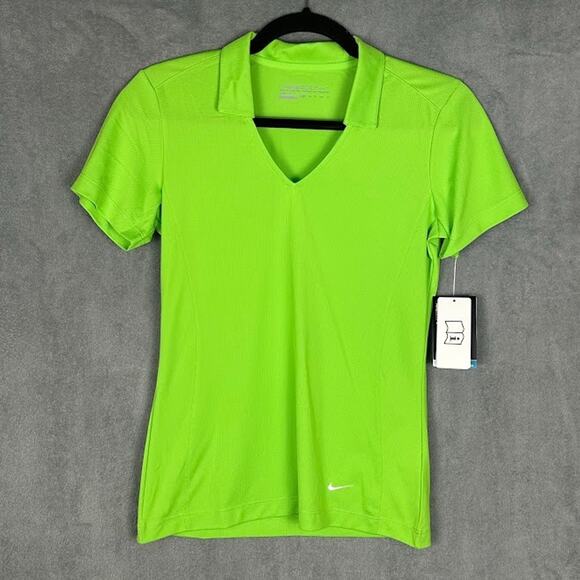 Nike Tops - Nike Golf Polo Shirt Womens Extra Small Green Dri Fit Stay Cool Short Sleeve